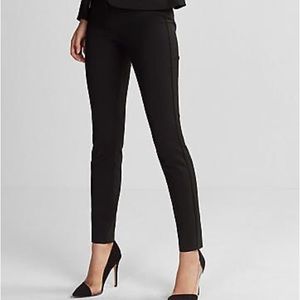 Express Columnist Skinny Mid Rise Pants in Black